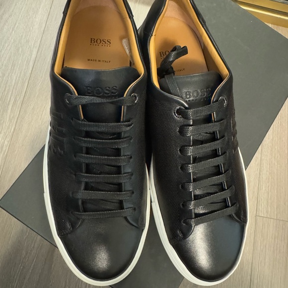 Boss Black Leather Sneakers